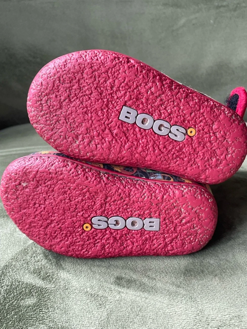 Baby Bogs Kiddie Cars Black Red Slip on Waterproof Winter Boots Infant Size 4